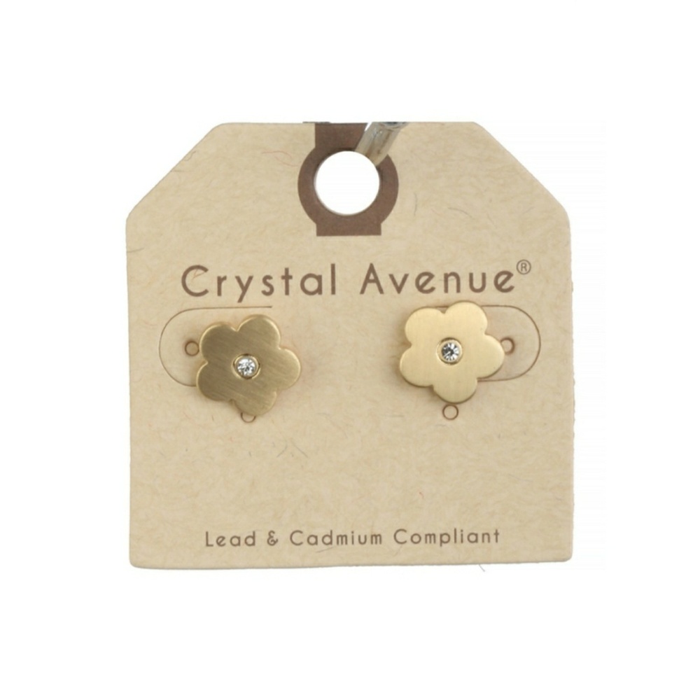 Flower Crystal Stud Earrings